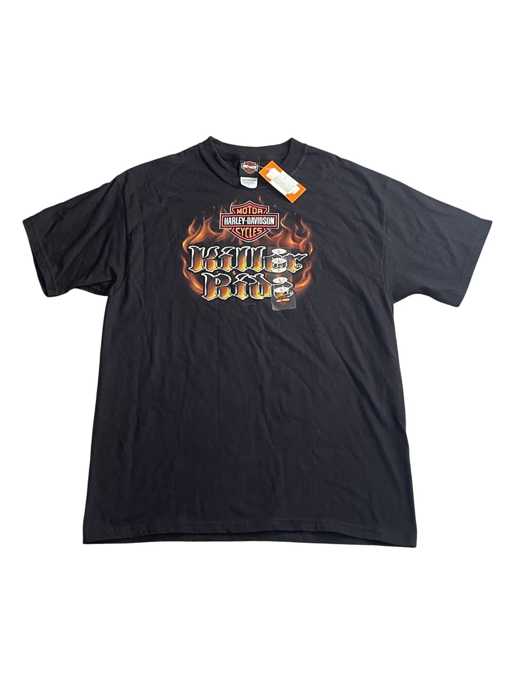 Harley-Davidson Shirt Mens Large Killer Ride Flames Skull Graphic Tee Naples FL